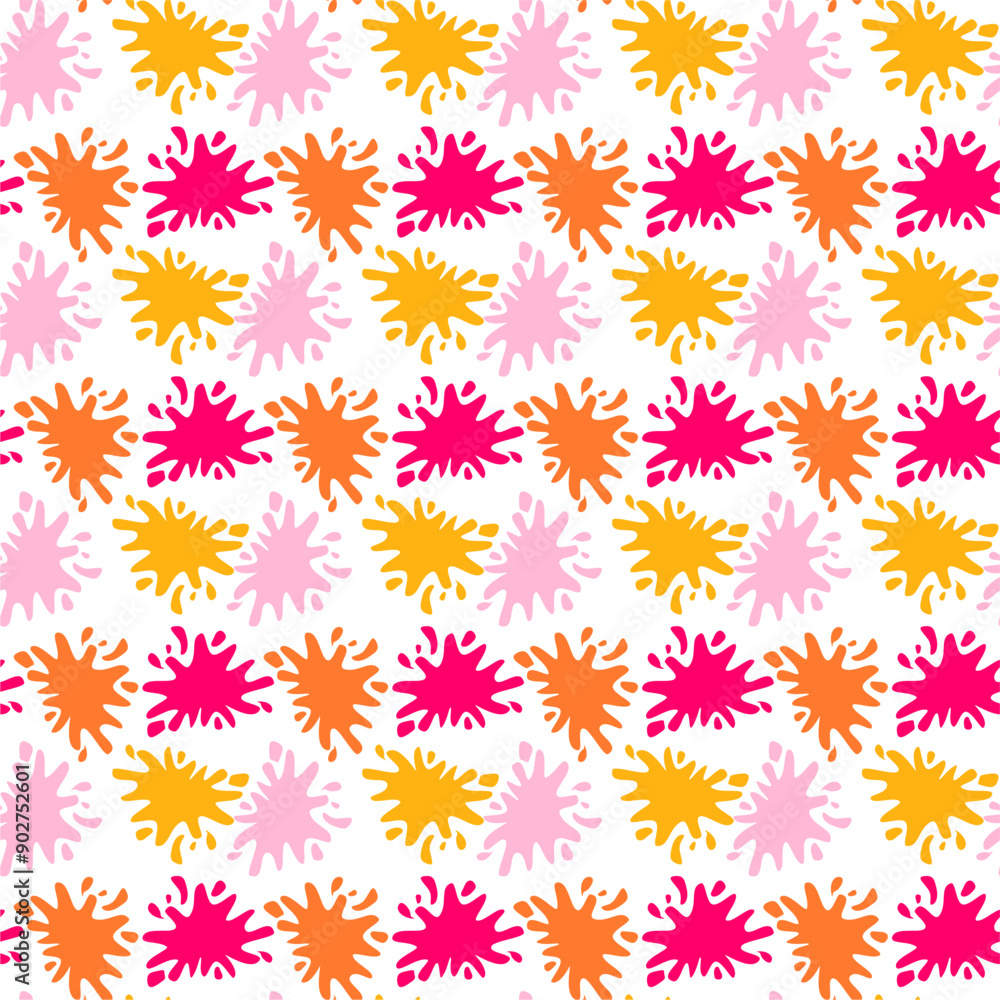 Seamless vector pattern illustration print wallpaper background with paint spots art decor design Seamless vector pattern illustration print wallpaper background with paint spots art decor design