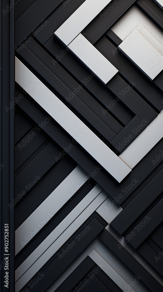 Digital black and white diagonal geometric abstract graphics poster background Digital black and white diagonal geometric abstract graphics poster background