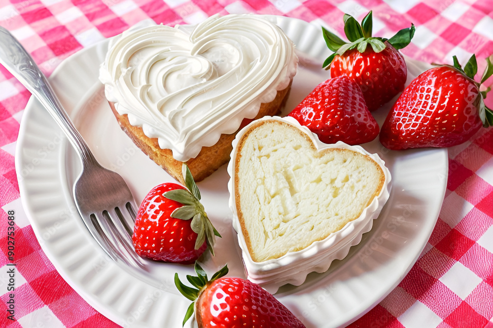 Chocolate cake with strawberries, a delicious dessert. Chocolate cake with strawberries, a delicious dessert.