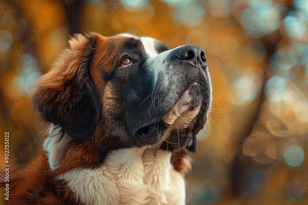 A brown and white dog with a black nose and brown eyes. The dog is looking up at the camera A brown and white dog with a black nose and brown eyes. The dog is looking up at the camera