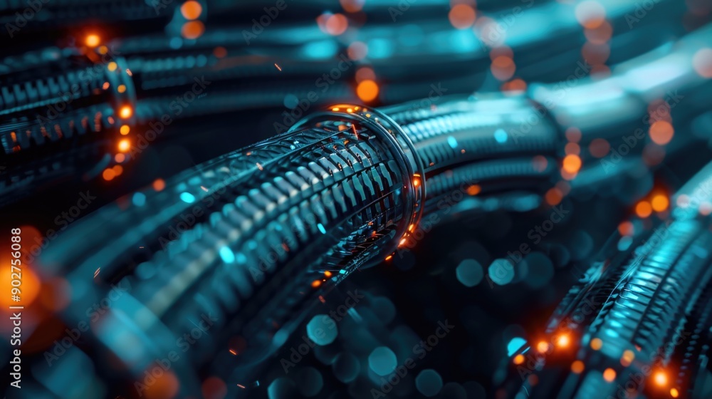 A detailed view of a bundle of wires, ideal for use in technical illustrations and diagrams