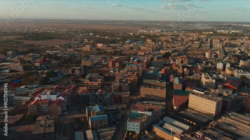 Aerial View of Nairobi, Kenya at Sunset 
