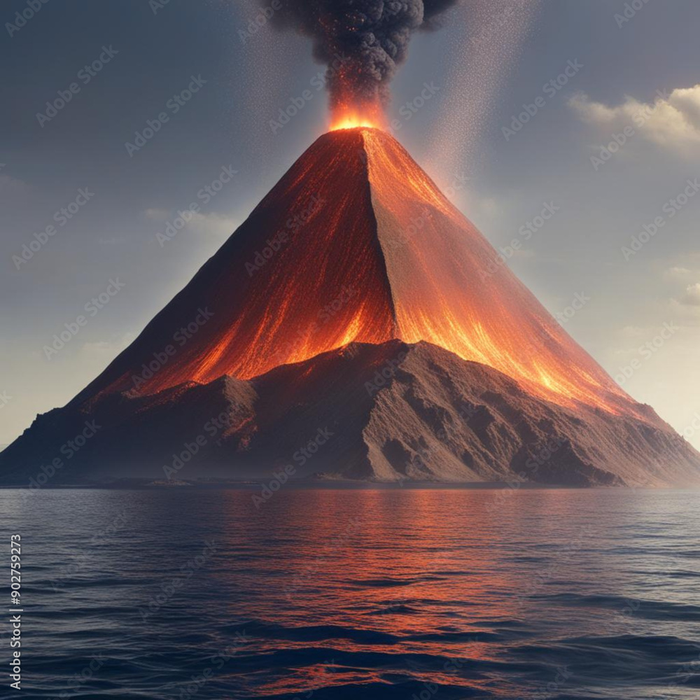 Underwater volcano is erupting Underwater volcano is erupting