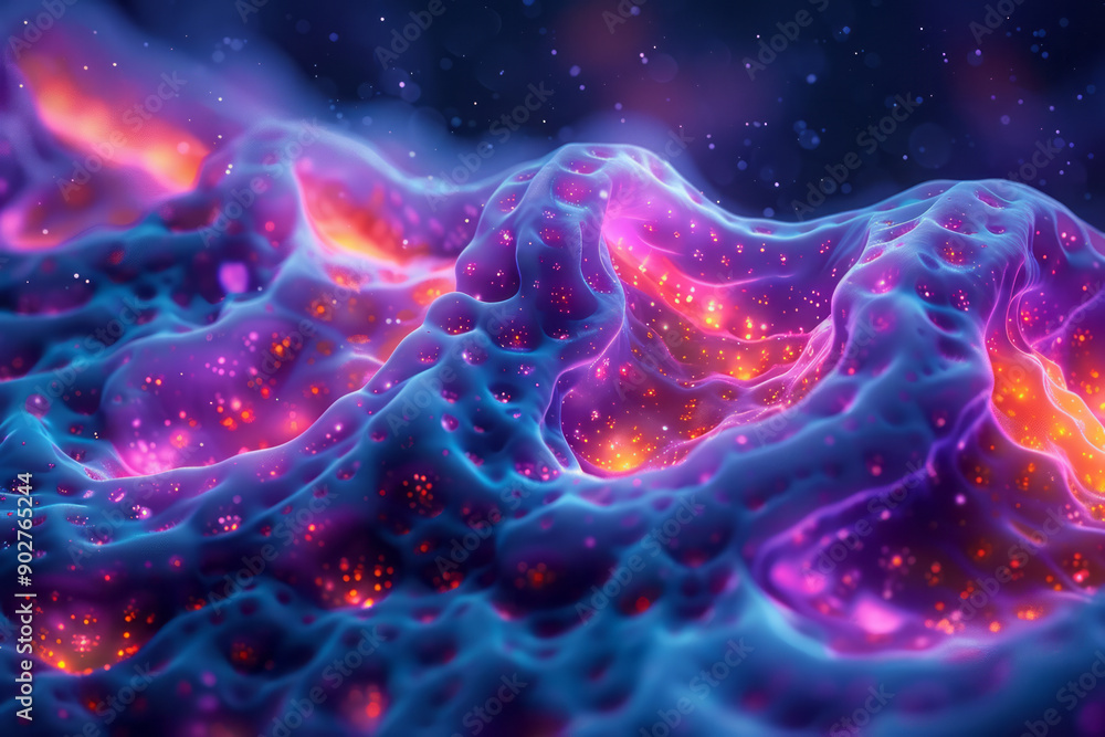 Elegant depiction of abstract shapes representing cloned organisms, softly illuminated against a dark background, Elegant depiction of abstract shapes representing cloned organisms, softly illuminated against a dark background,