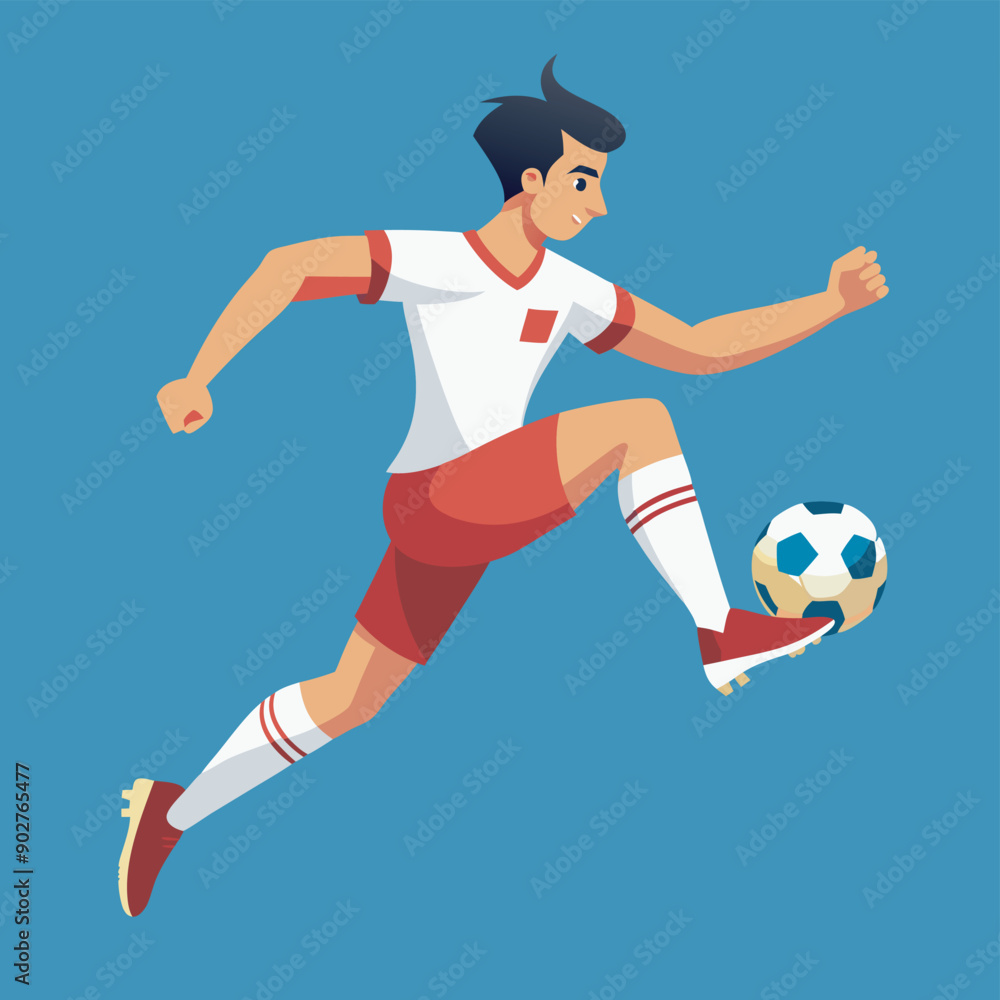 soccer football player flat vector illustration design soccer football player flat vector illustration design