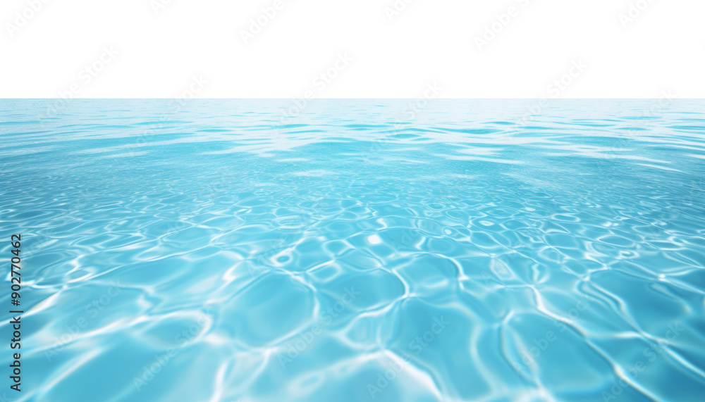 Fototapeta premium blue water surface isolated on transparent background cutout
