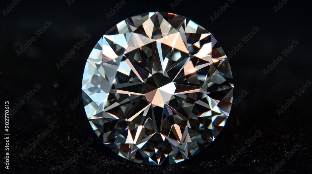 Sparkling Diamond on Black Background. Sparkling Diamond on Black Background.