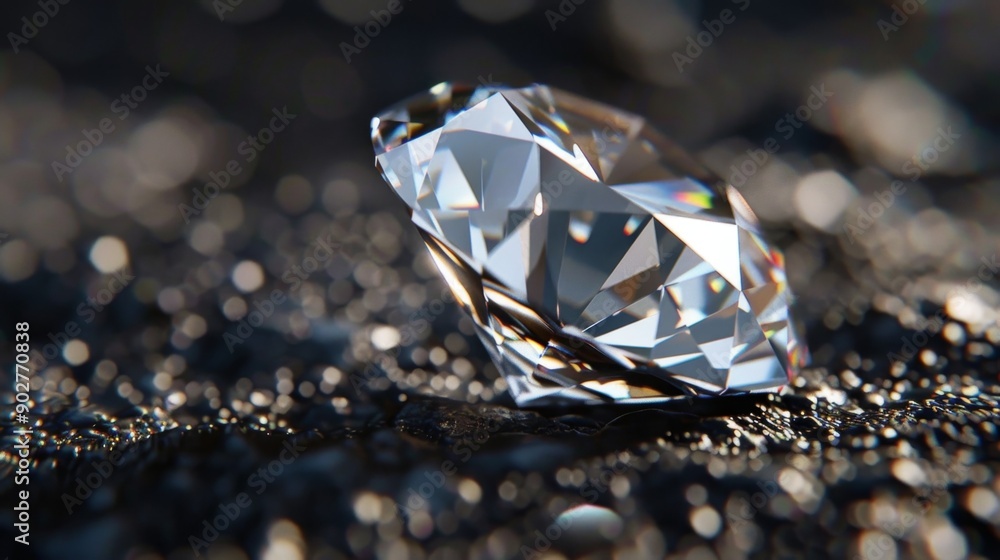 Diamond on Black Background. Diamond on Black Background.