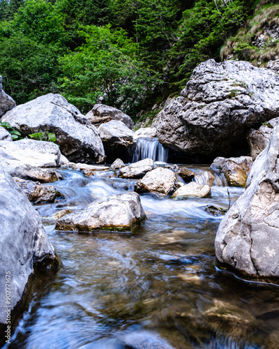 A small waterfall in the middle of nature