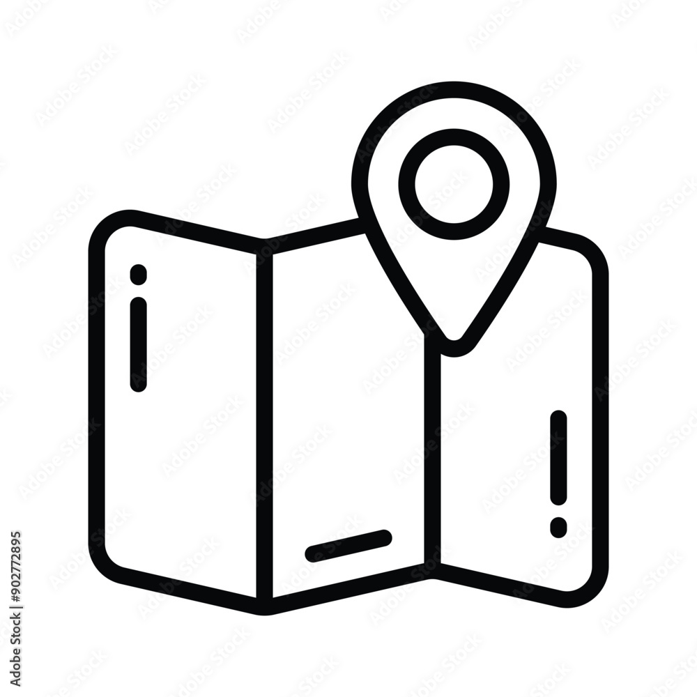 A basic map pin vector icon, indicating a specific location on a map. A basic map pin vector icon, indicating a specific location on a map.
