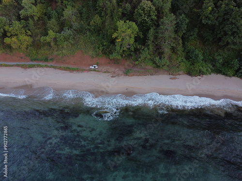 aerial view of the beach