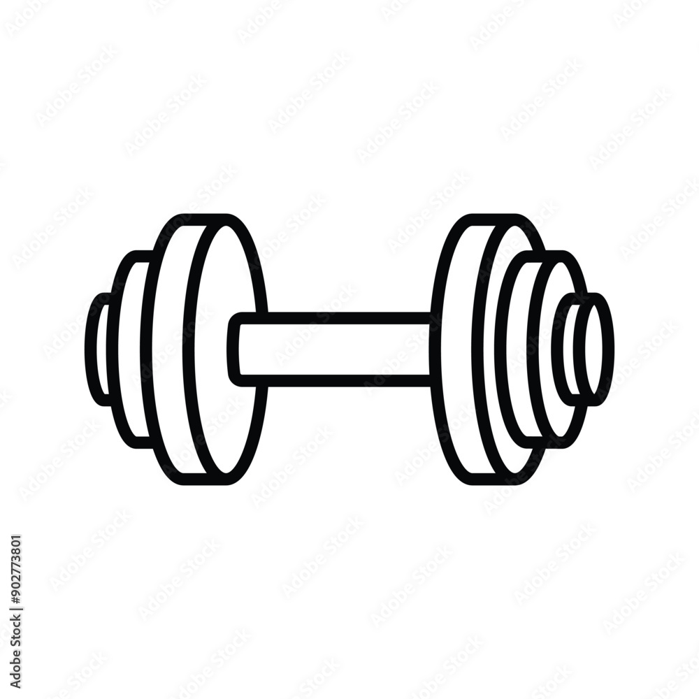dumbbell icon vector design template simple and clean