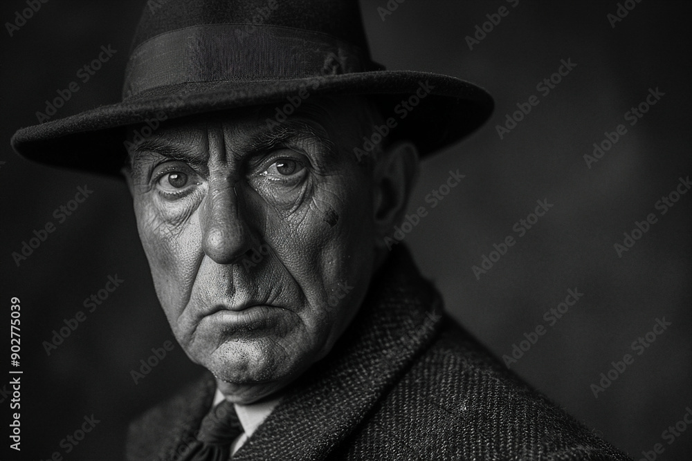 Generative AI Old fashioned retro style gangster movie noir picture in dramatic scene moment Generative AI Old fashioned retro style gangster movie noir picture in dramatic scene moment