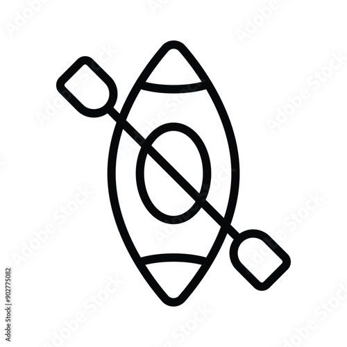 Paddle into adventure with our awesome canoe vector icon