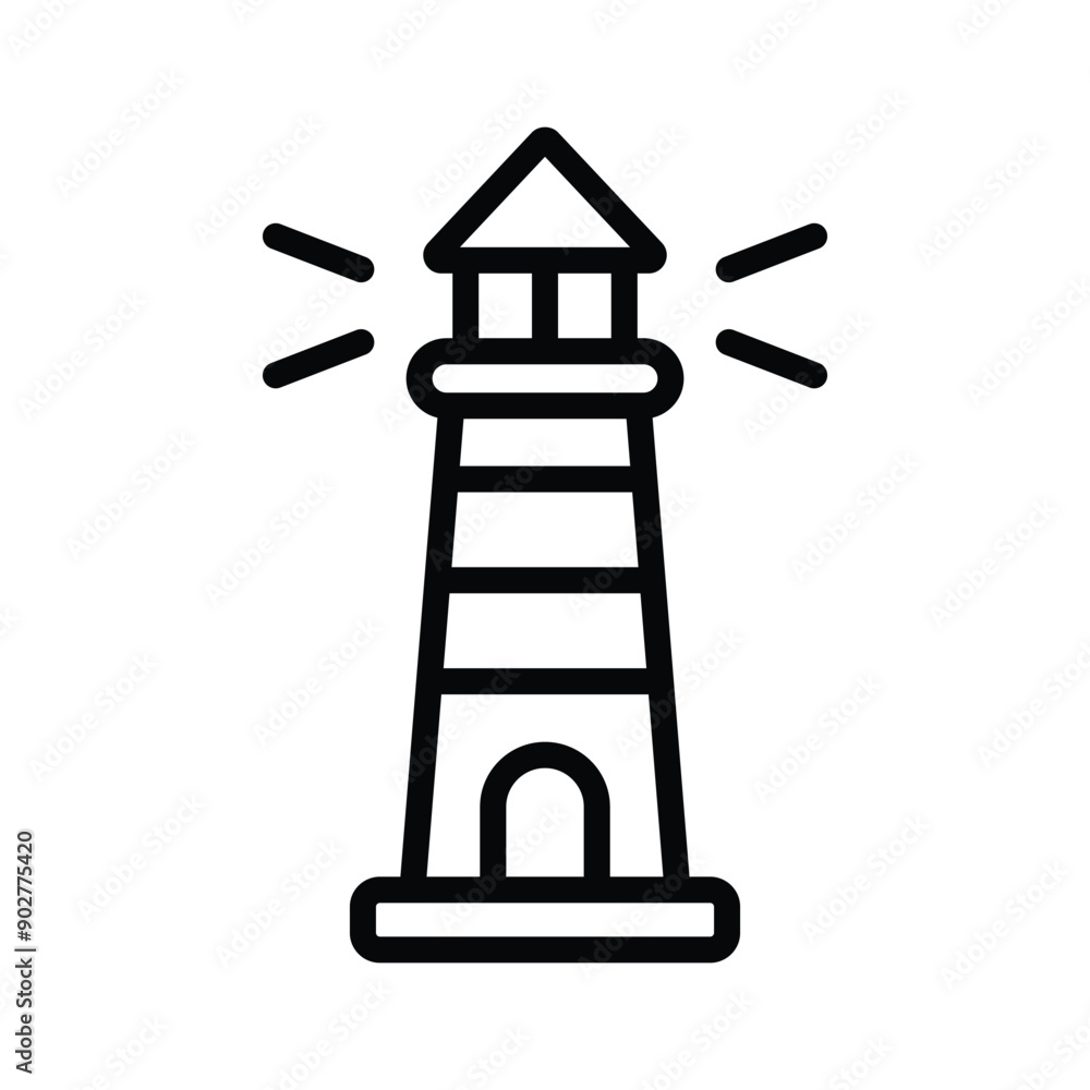 Let our charming Lighthouse Vector Icon guide you through stormy seas and calm waters alike Let our charming Lighthouse Vector Icon guide you through stormy seas and calm waters alike