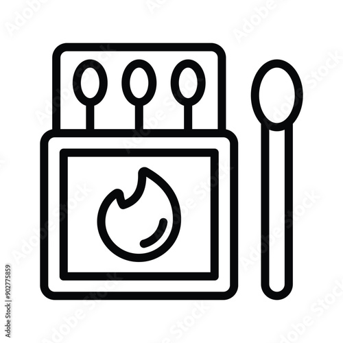 Light up your designs with our retro Matchbox Vector Icon