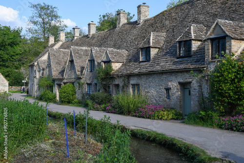 View at the village of Bibury on England