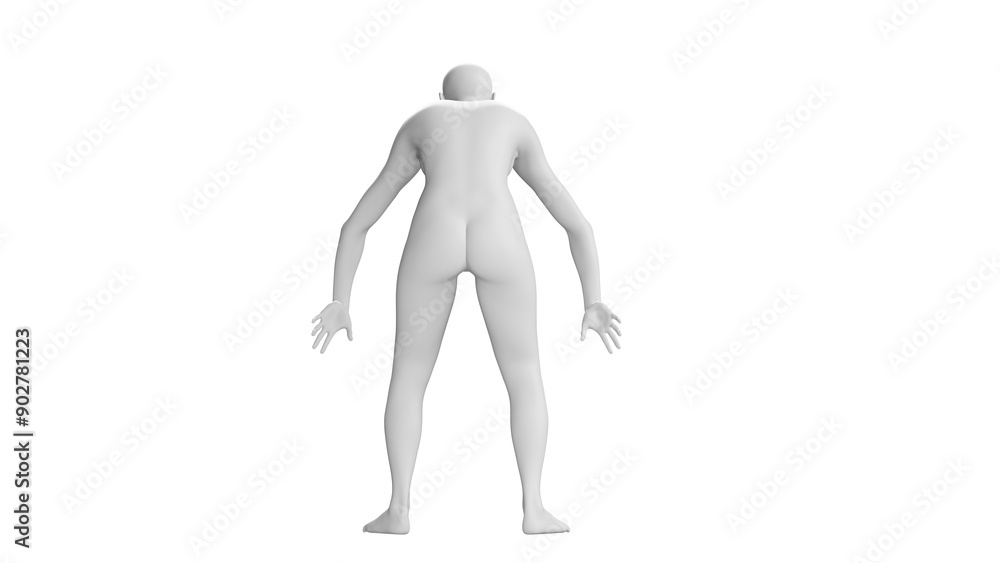 Female Mannequin Leaning Forward and Gesturing Isolated on Transparent Background. Front View Female Mannequin Leaning Forward and Gesturing Isolated on Transparent Background. Front View