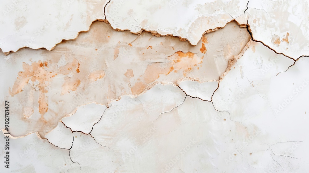 A wall suffering from water damage, with prominent cracks and seepage marks, illustrating the impact of poor waterproofing on building integrity A wall suffering from water damage, with prominent cracks and seepage marks, illustrating the impact of poor waterproofing on building integrity