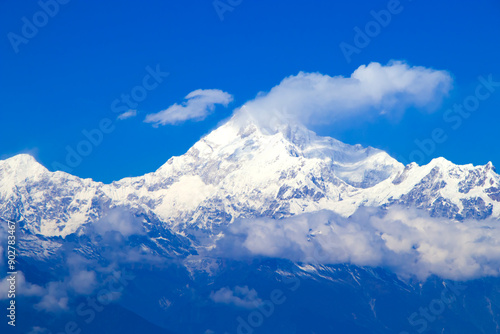 Canvas Print Snow covered mountains in winter