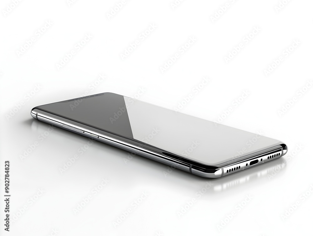 Sleek and Detailed Modern Smartphone Isolated on White Background for Tech Product Sleek and Detailed Modern Smartphone Isolated on White Background for Tech Product