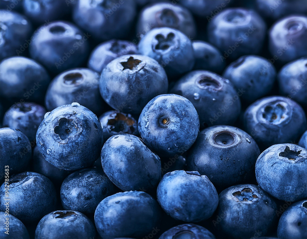 Close up of a pile of blueberries Close up of a pile of blueberries