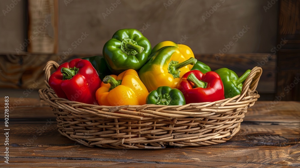 Delicious sweet pepper in the box Delicious sweet pepper in the box