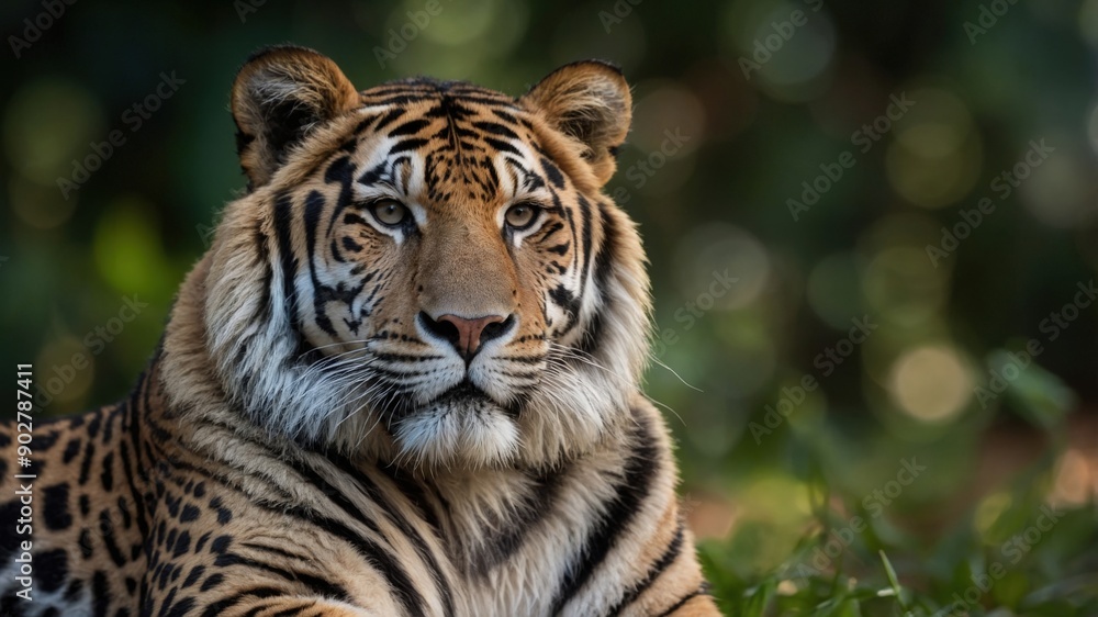Majestic Tiger Resting in Natural Habitat
Majestic Tiger Resting in Natural Habitat