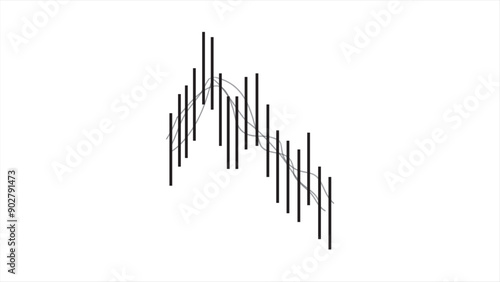 Abstract beautiful stock market trading vector icon financial and business.
