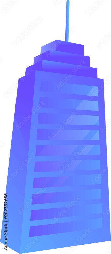 Gradient Isometric Building Gradient Isometric Building