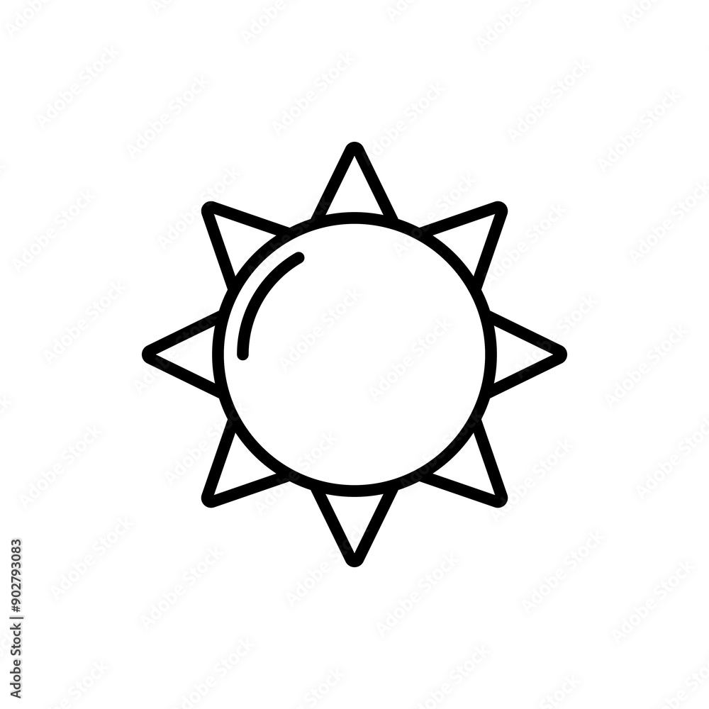 simple sun icon. vector isolated on white background, simple and modern design. simple sun icon. vector isolated on white background, simple and modern design.