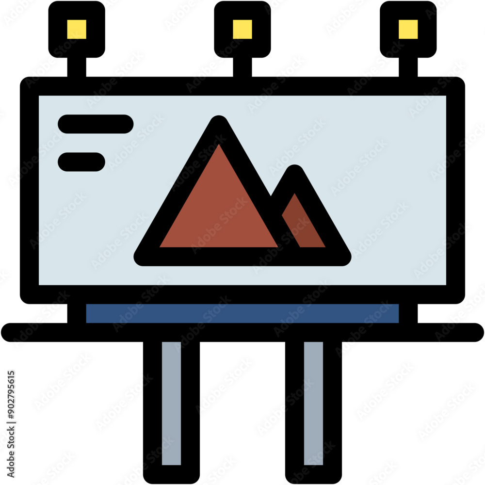 Vector Icon Billboard, Advertising, Publicity, Architecture And City, Signaling Vector Icon Billboard, Advertising, Publicity, Architecture And City, Signaling