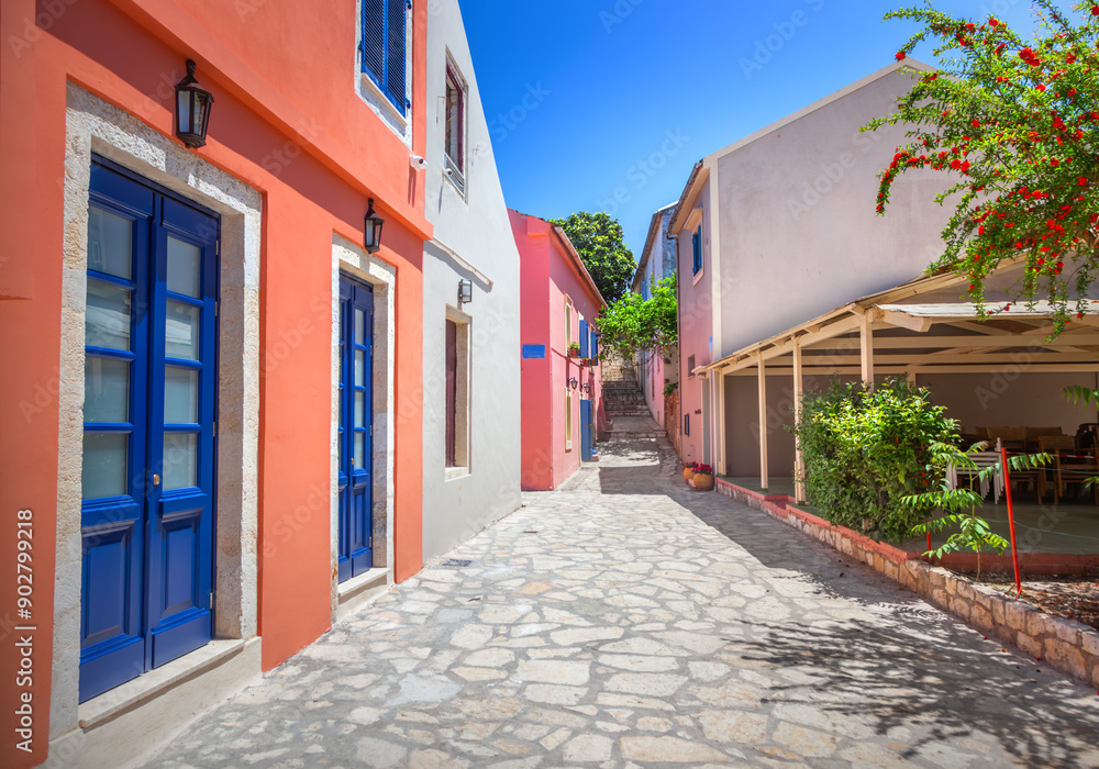 Street in Kefalonia, Greece Street in Kefalonia, Greece