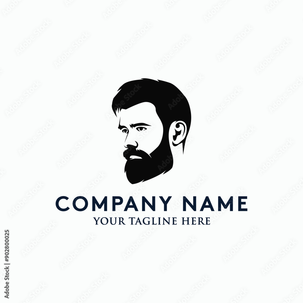 Bearded man for vector illustration Bearded man for vector illustration