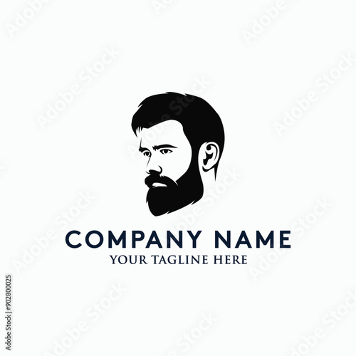 Bearded man for vector illustration