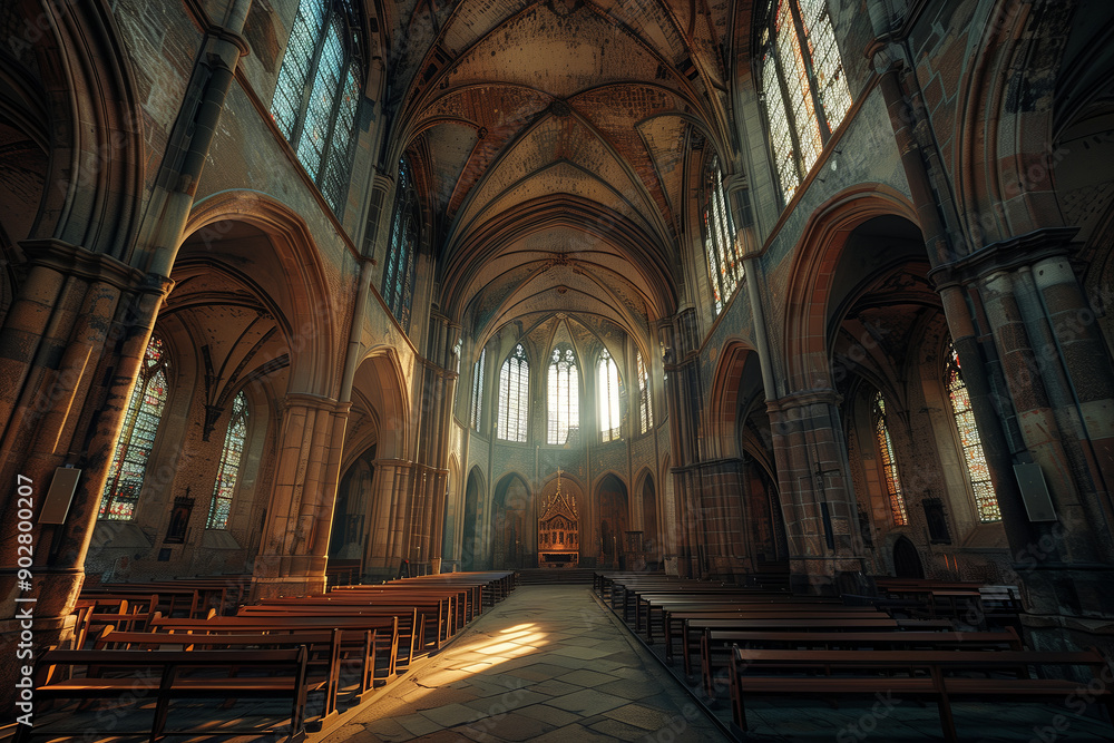 Fototapeta premium Architecture inside the cathedral.