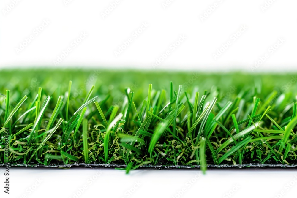 Close-Up View of Green Artificial Grass Carpet Isolated Close-Up View of Green Artificial Grass Carpet Isolated