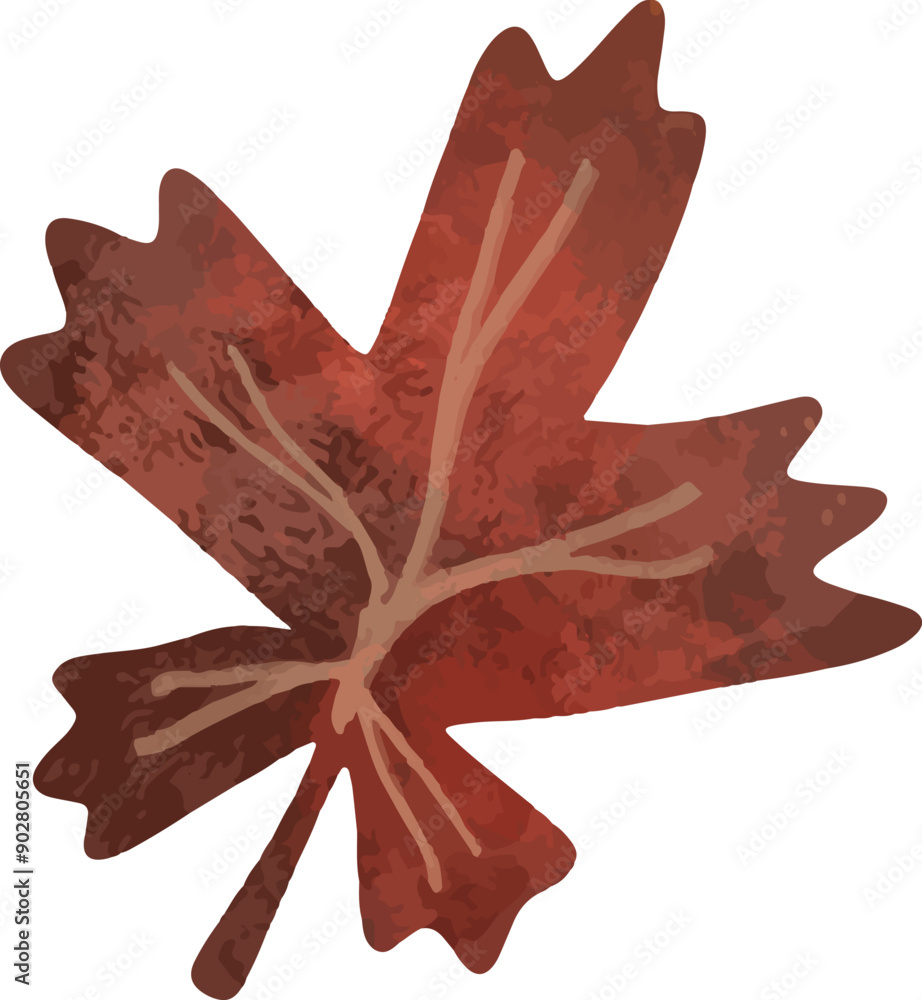 Fototapeta premium Seamless autumn pattern with maple leaves, acorns, fall season wallpaper background isolated in white