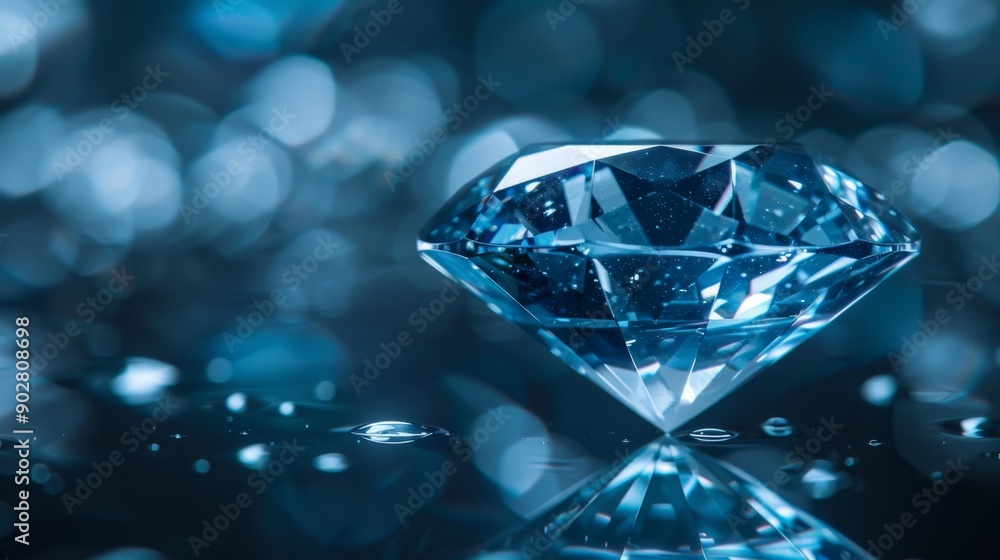 Blue Diamond on Dark Background. Blue Diamond on Dark Background.
