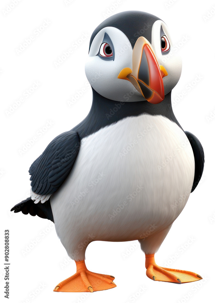 Fototapeta premium PNG Puffin puffin cartoon animal.