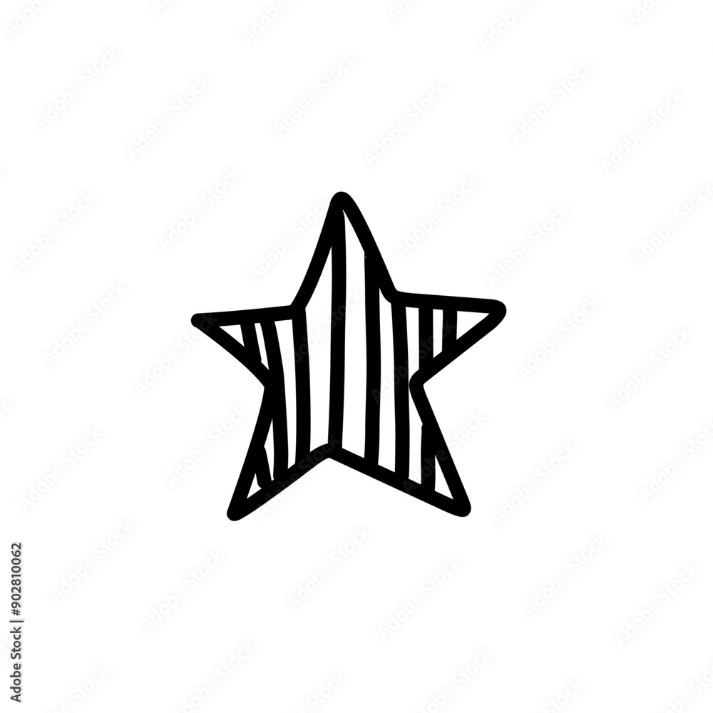 Obraz premium hand drawn vector star