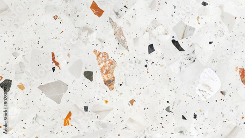 Set of terrazzo style seamless patterns, The texture of the stone light gray, Mediterranean coloured Terrazzo Al Fresco stone chipping wall texture -