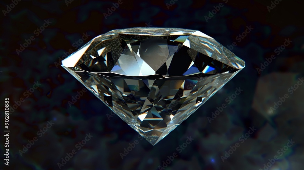 Sparkling Diamond on Black Background. Sparkling Diamond on Black Background.