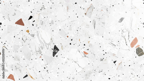 color marble texture, black marble background, trendy colorful venetian terrazzo tile background . realistic marble texture with stone fragments.