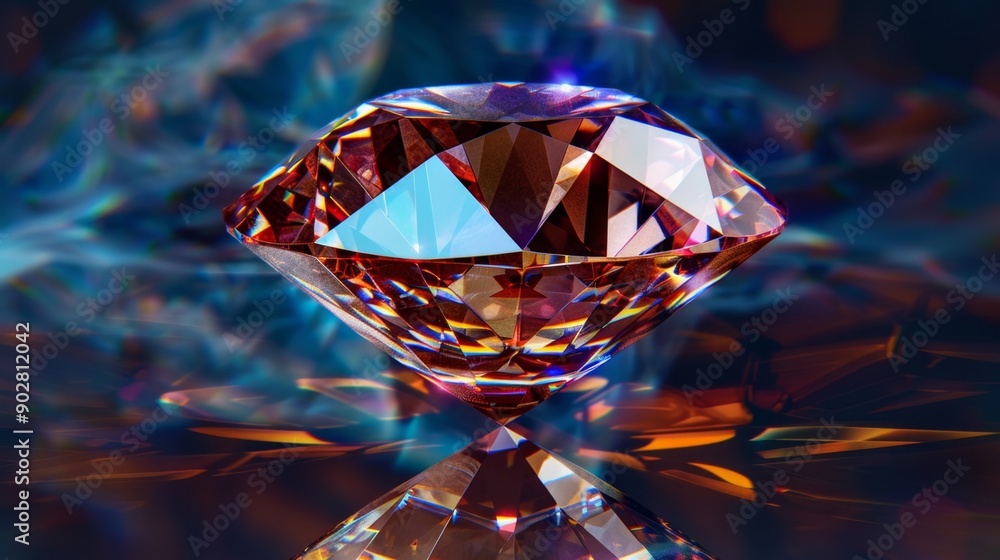 Sparkling Gemstone Close-up with Reflections. Sparkling Gemstone Close-up with Reflections.