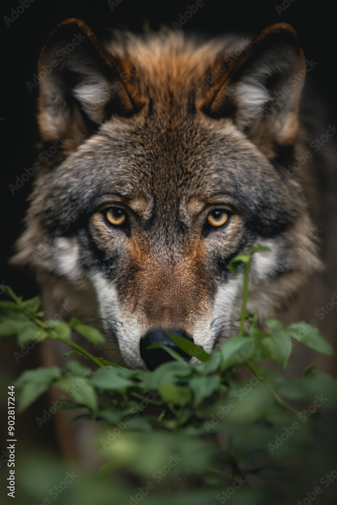 Fototapeta premium Wolf wallpaper. Wolf poster