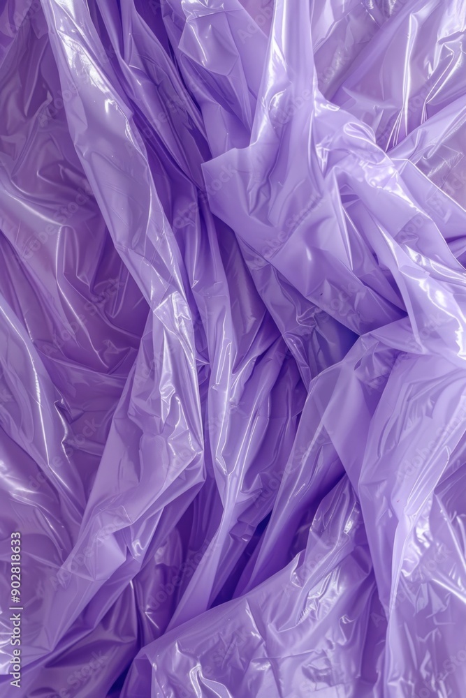 A close-up shot of a purple plastic bag with a textured surface and creases A close-up shot of a purple plastic bag with a textured surface and creases