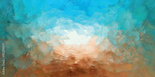 vector abstract shades of turquoise with harmonious blend of blue and tan blended shadow brush stroke in serene atmosphere stunning piece 3 © zdesignworks