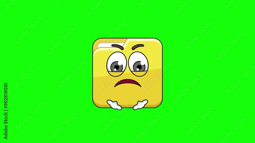 folder character with expressions of irritation, anger, and contempt, face with Steam From Nose folder character with expressions of irritation, anger, and contempt, face with Steam From Nose