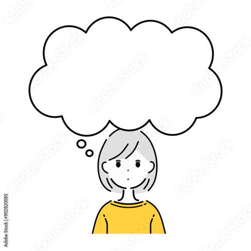 物思いにふける女性